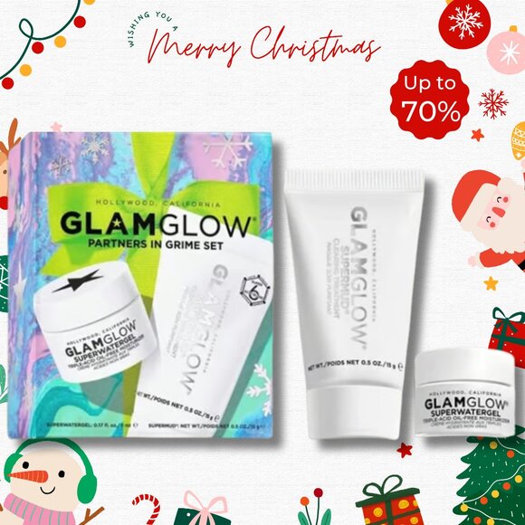 Glamglow Partners In Grime Set - Supernud Mask & Superwatergel Moisturizer - Picture 1 of 7